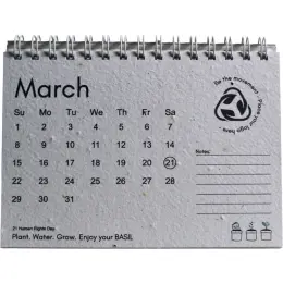 Plantable Paper Wiro Calendar - 2026 Month